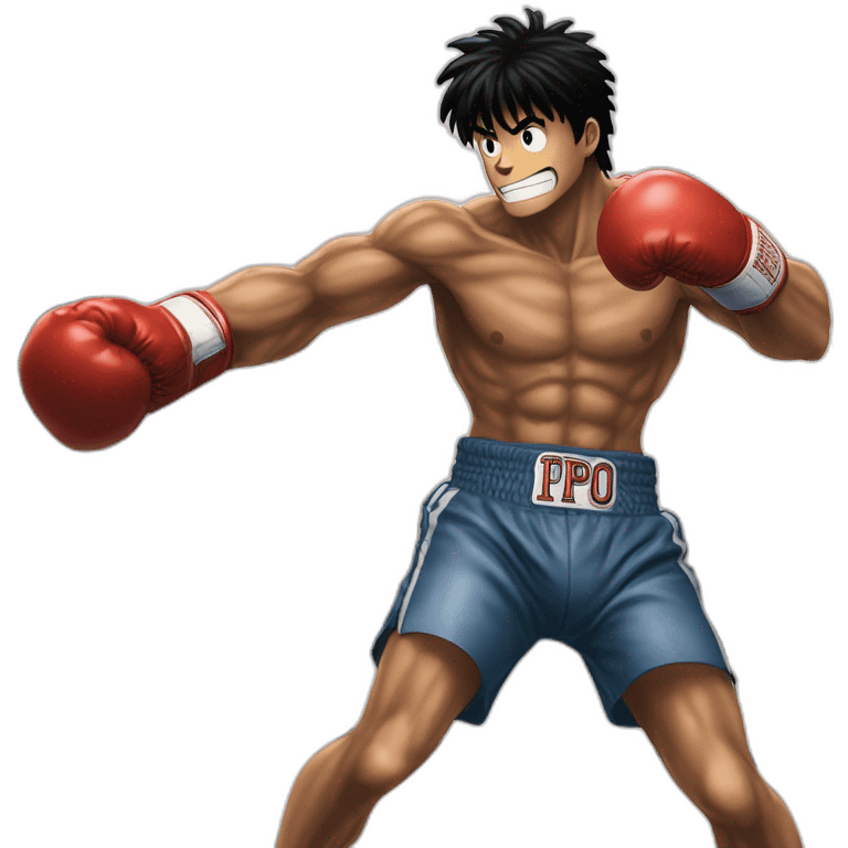 Ippo from hajime no ippo with boxing gloves emoji