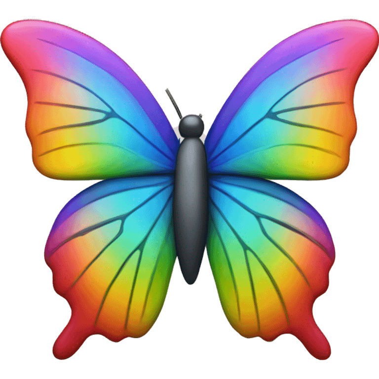 Symbol for adhd, rainbow butterfly emoji