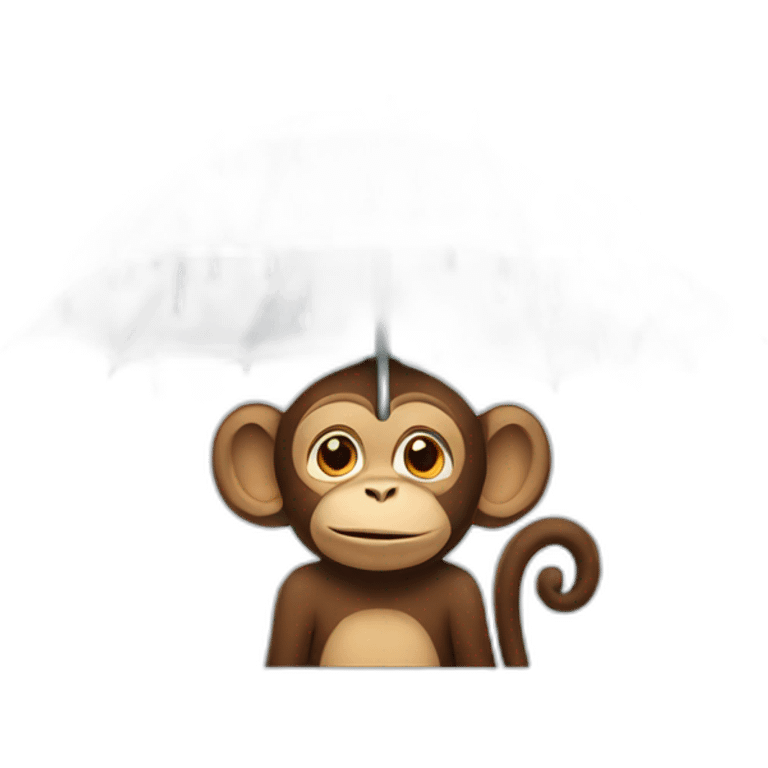 rain on a monkey emoji