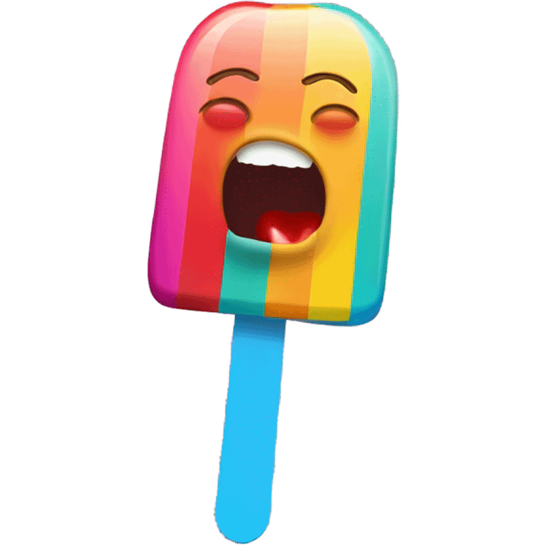 mouth with popsicle emoji