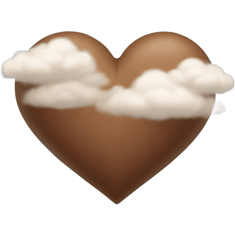 brown heart + cloud emoji