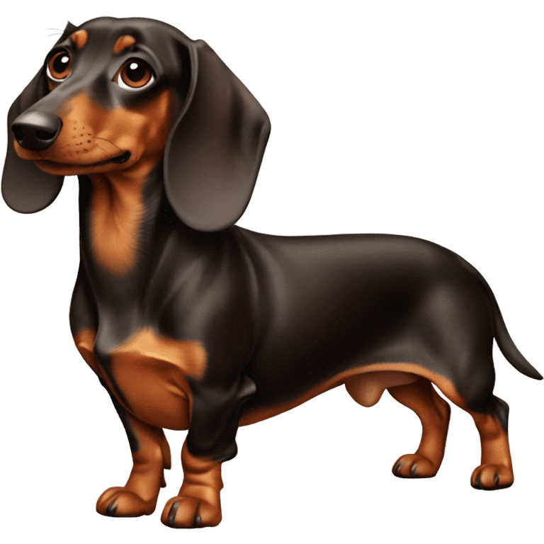 dachshund marron emoji