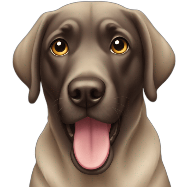 black labrador shocked emoji