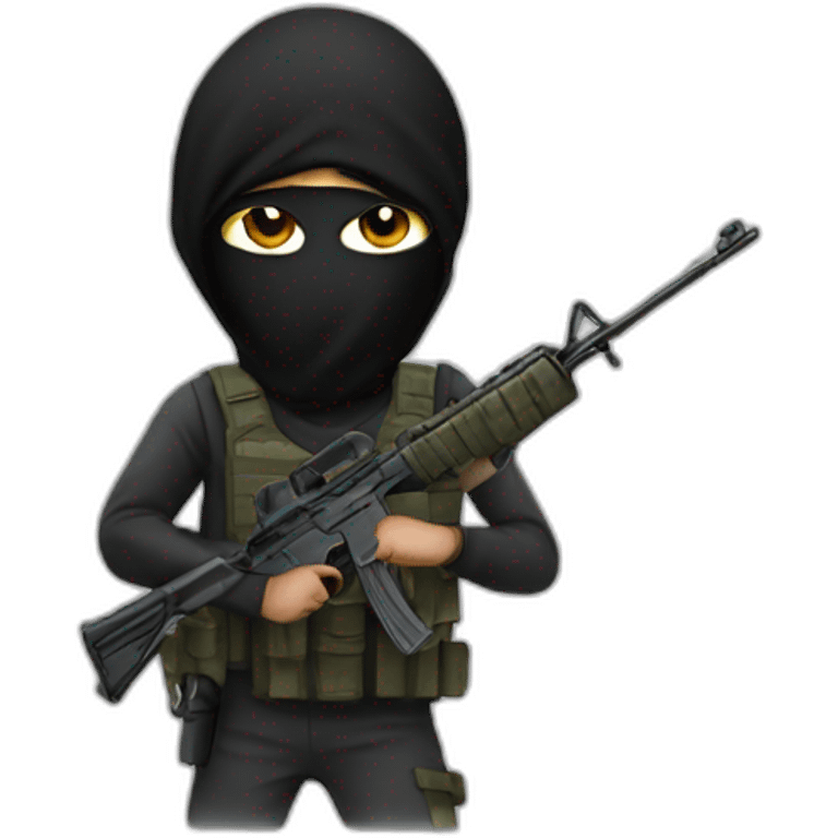 Palestinian gunman Masked emoji