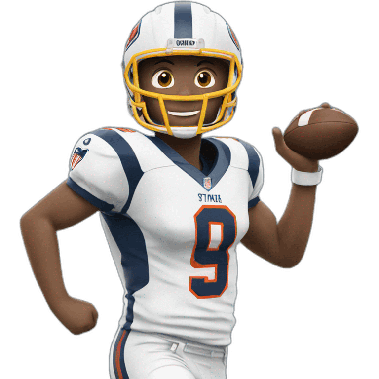 quarterback with striped knee socks throwing emoji