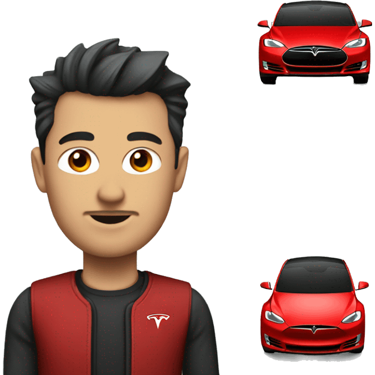 Red tesla  emoji