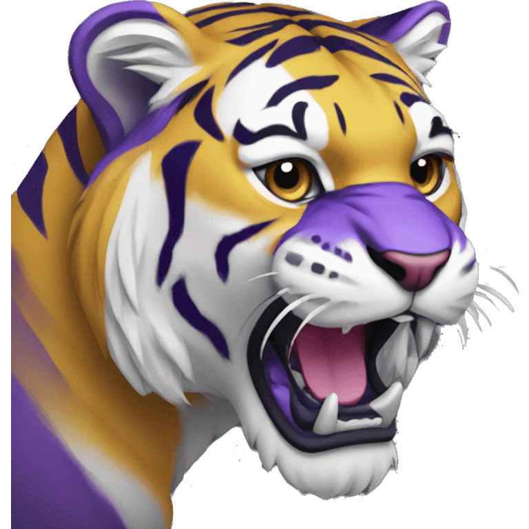 Purple and gold lsu tiger emoji