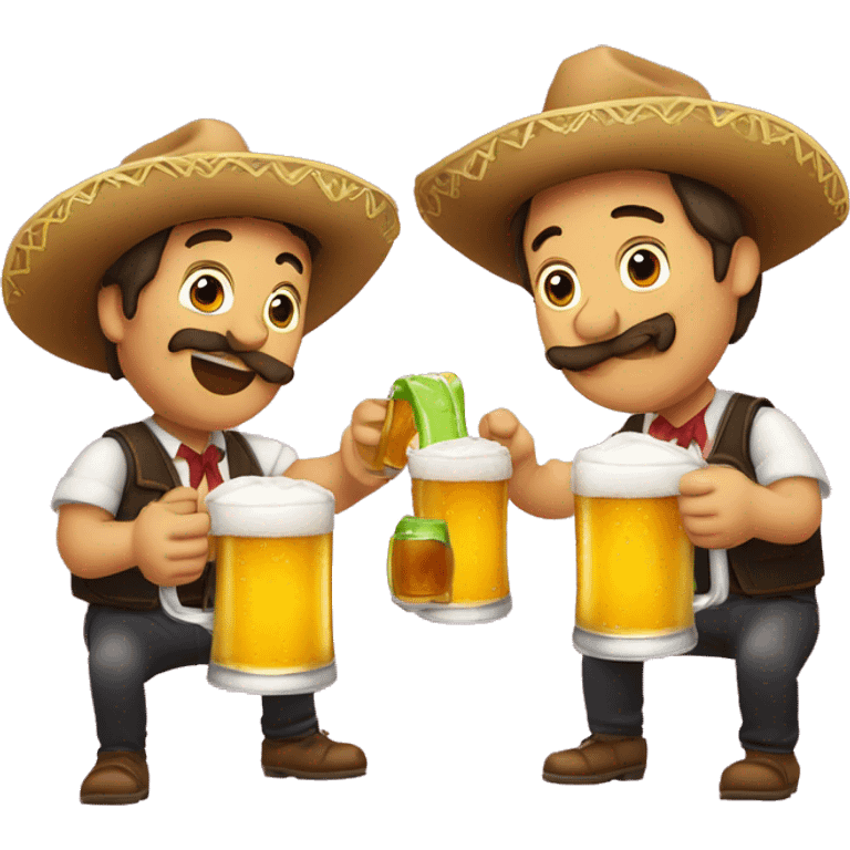 Tres amigos bebiendo una cerveza en el piso emoji