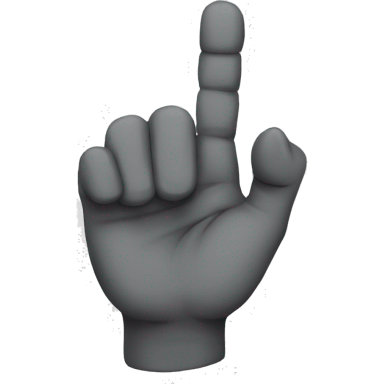 Rock emoji hand with short pinkie emoji