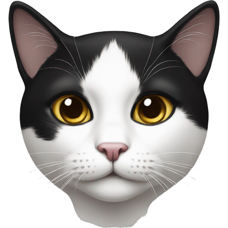 white and black cat emoji