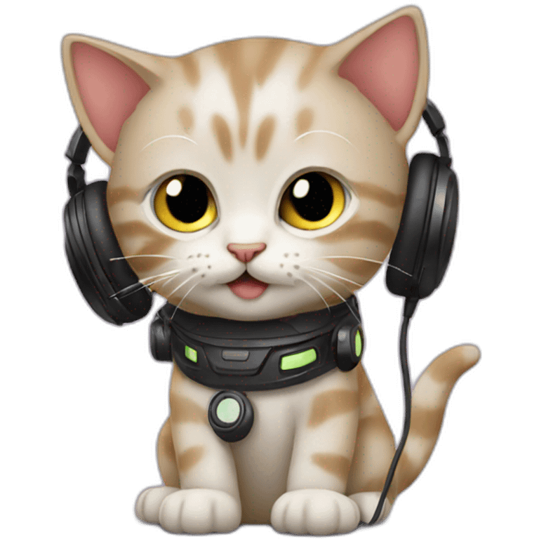 Kitten dj emoji