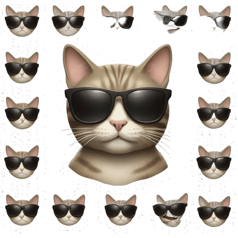 Cat with sunglasses emoji