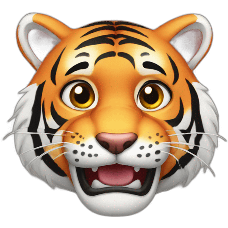 Funny tiger emoji