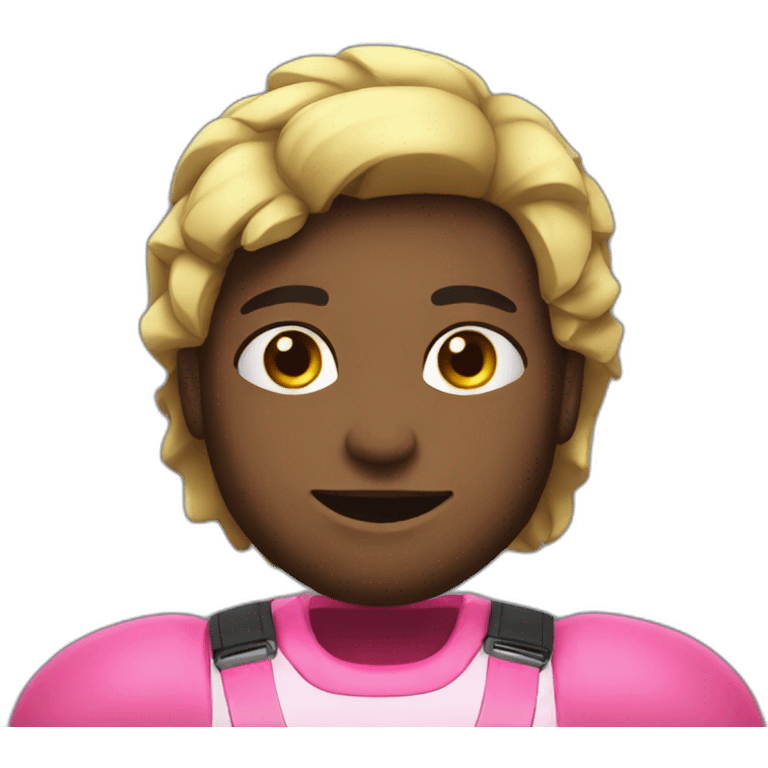 pink powerlifter emoji