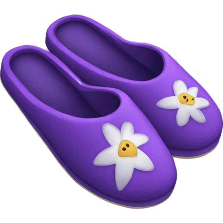 Purple summer slippers emoji