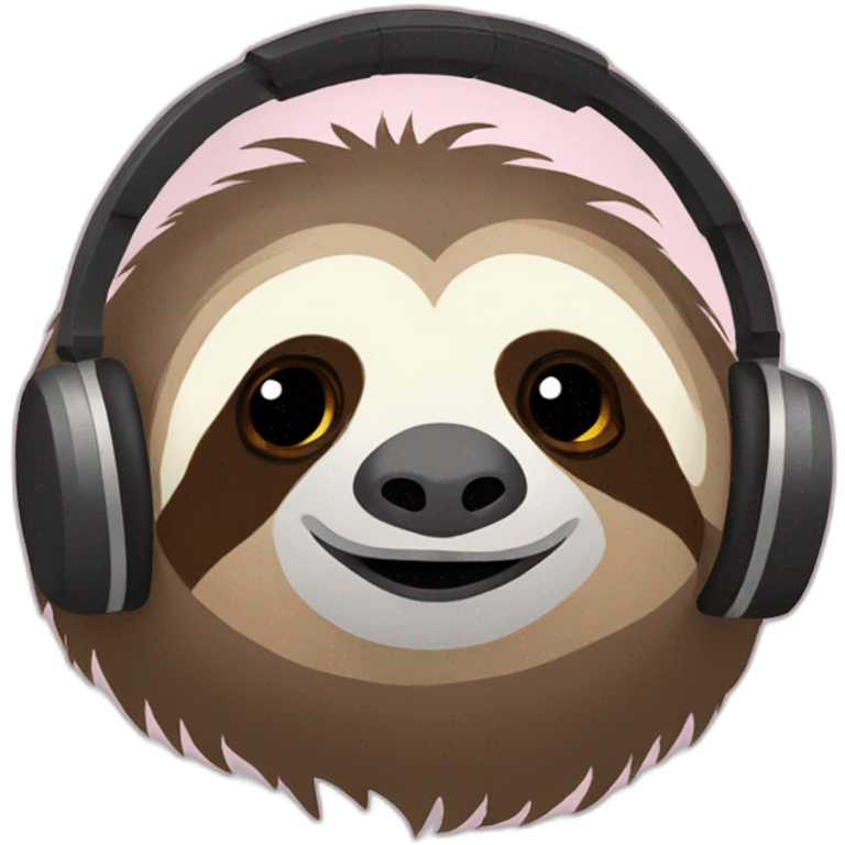 Sloth listening to a song emoji