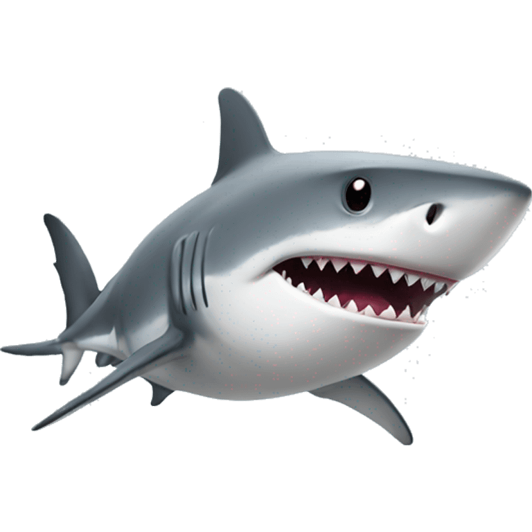 A gray shark with a laptop emoji