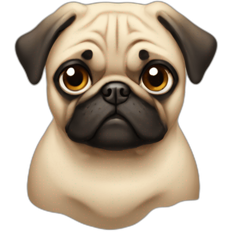 Pug poops emoji