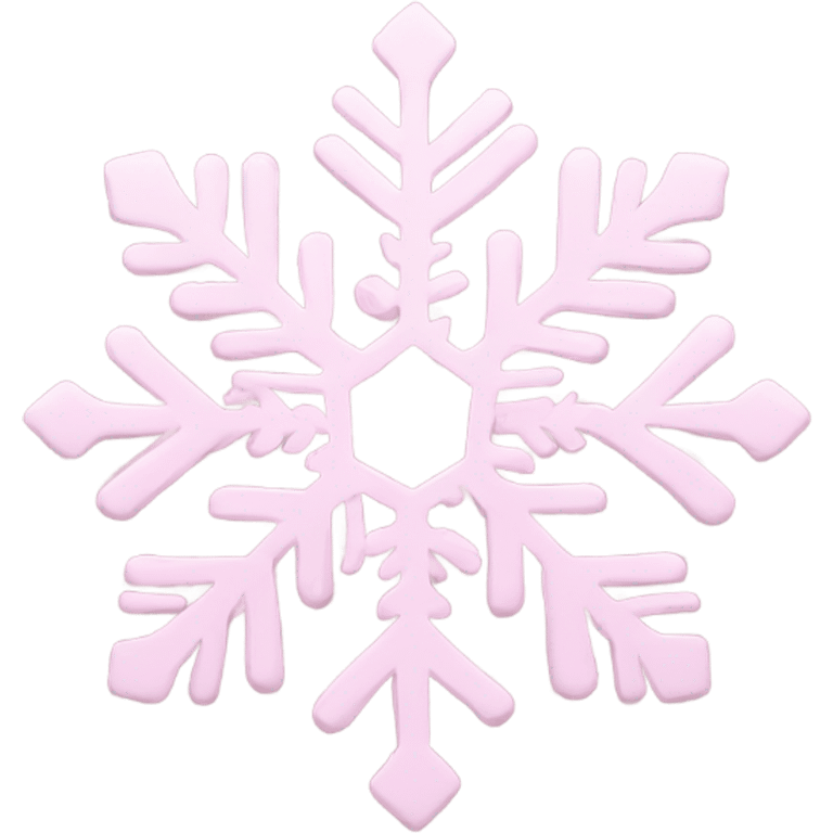 Pastel pink snowflake emoji