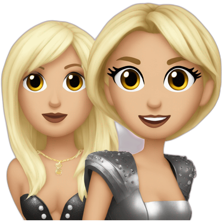 Lady gaga et Britney Spears emoji