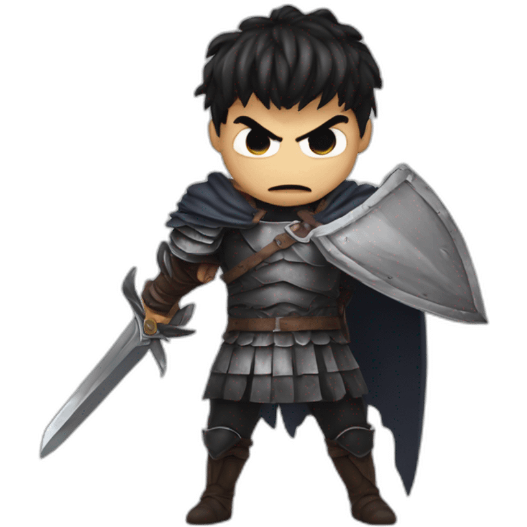 angry berserk guts carrying a huge sword on his shoulder emoji