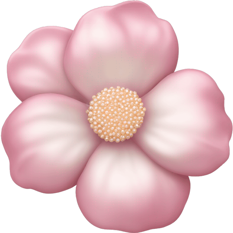 Pearl light pink flower emoji