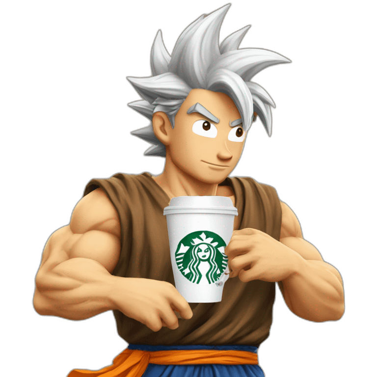 san goku drinks starbucks emoji