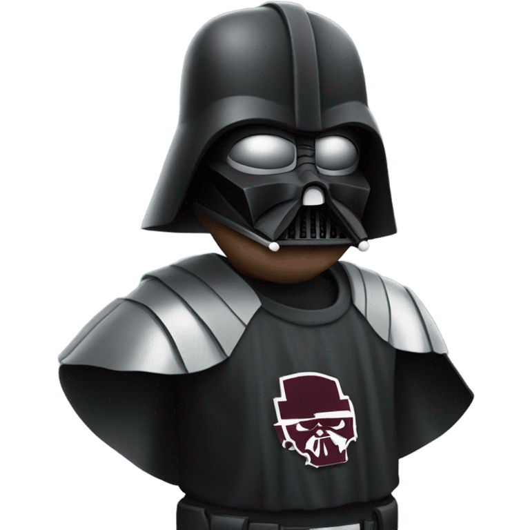 Darth Vader with a Texas a&m jersey emoji