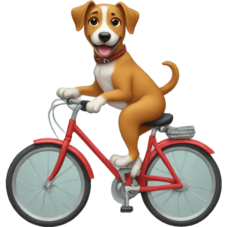 Dog riding a bike  emoji