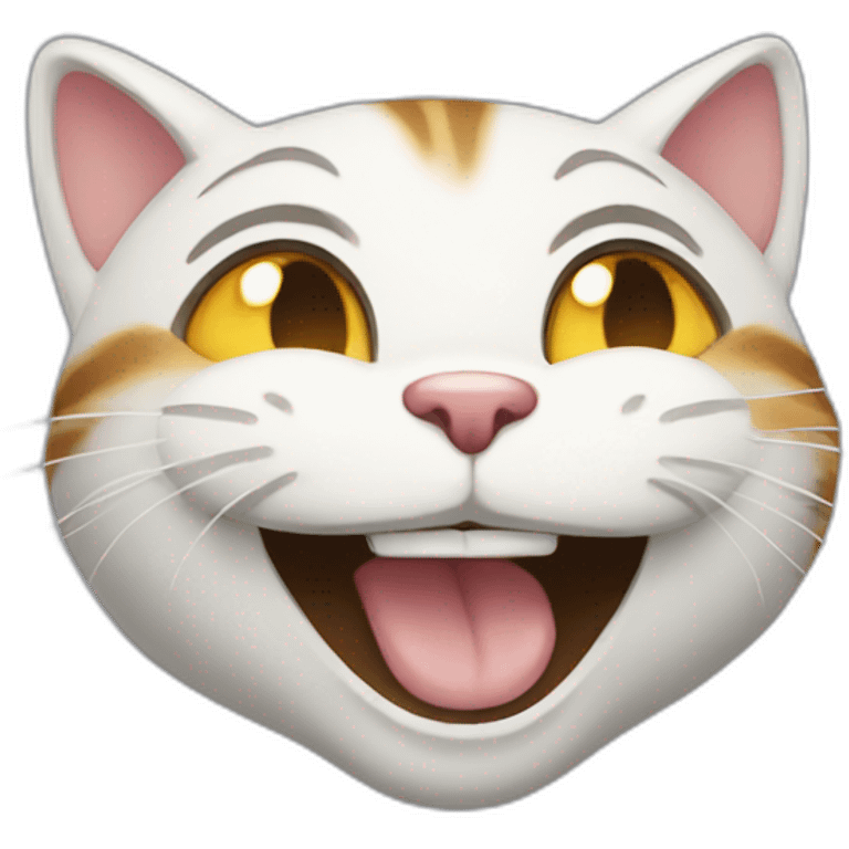 Cat laughing emoji