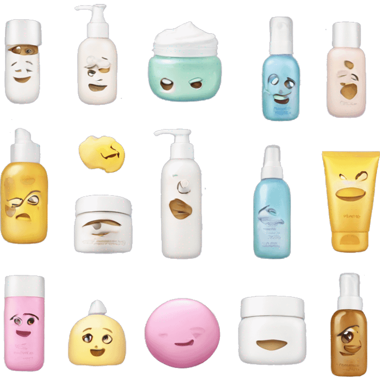 Cute skincare products  emoji