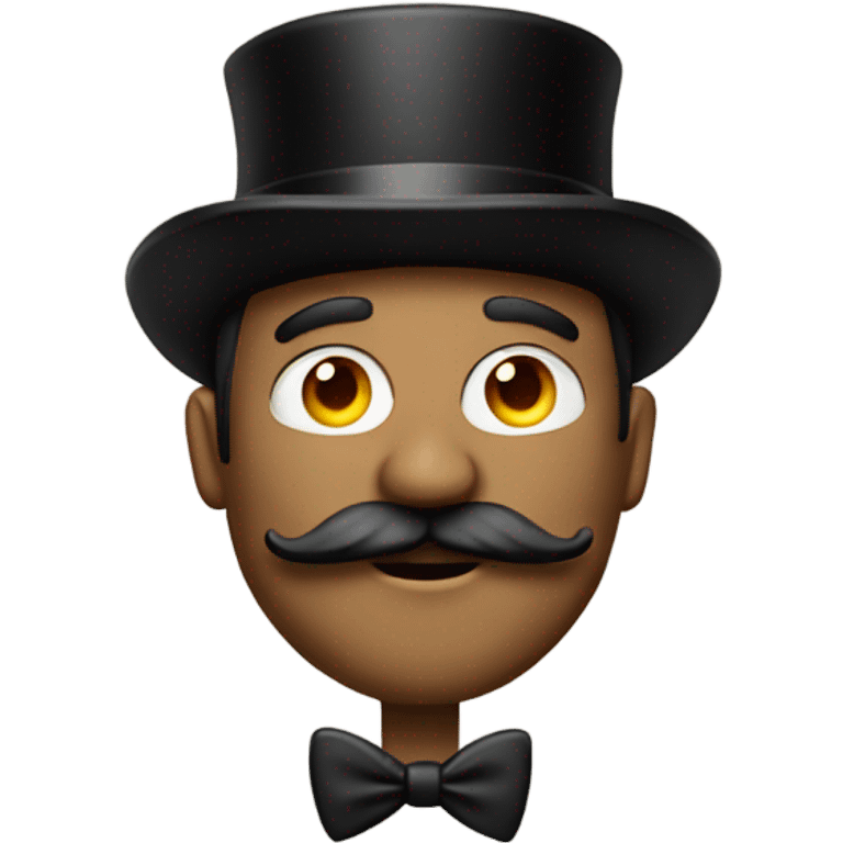 Dude with mustache and top hat emoji