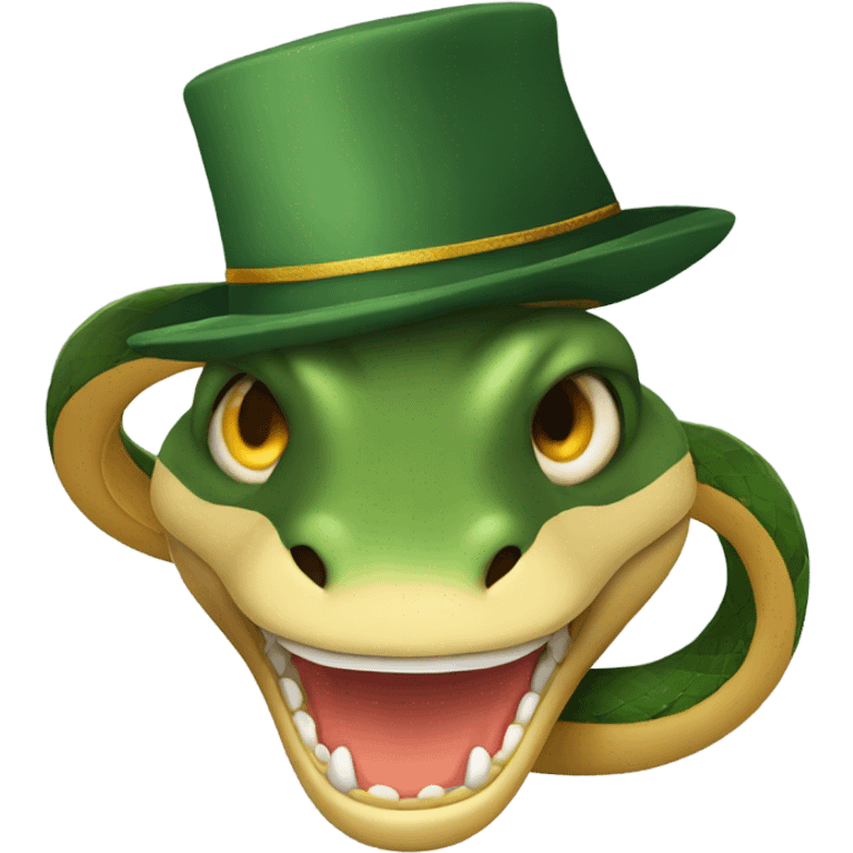 Snake in a New Year's hat emoji