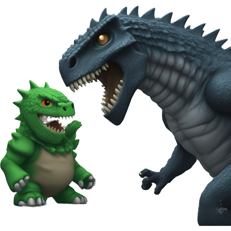 skull and godzilla  emoji