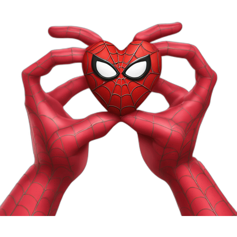 Spiderman Make a heart with these hands emoji