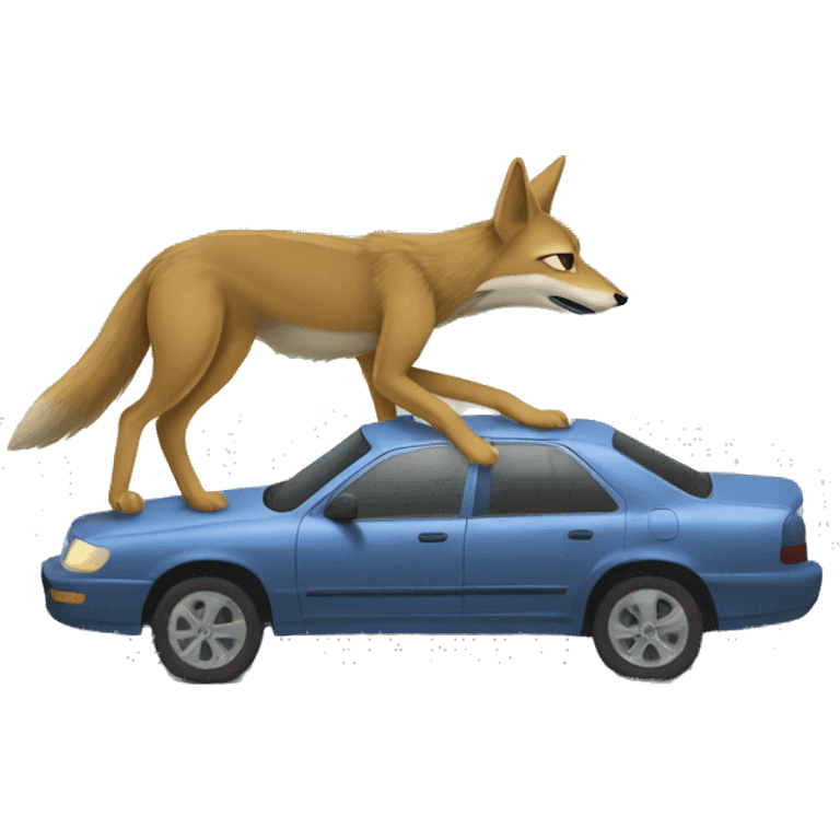 coyote struggling to parallel park emoji