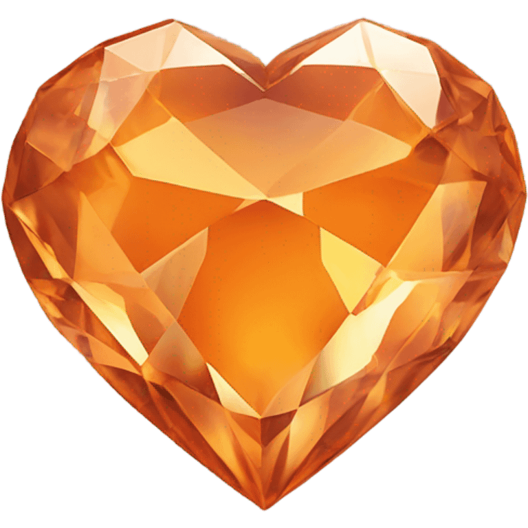 Orange crystal heart emoji