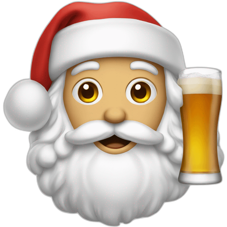 Santa beer emoji