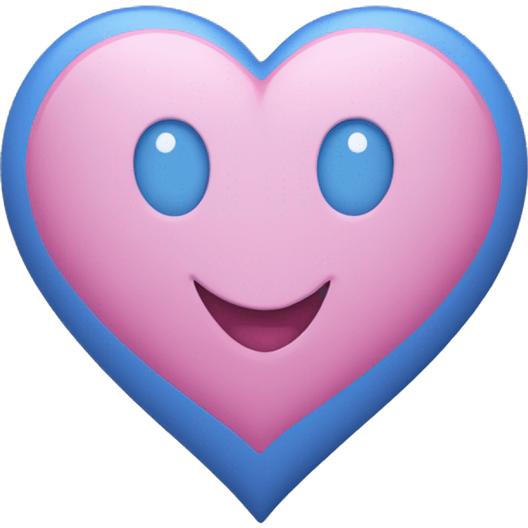 Blue and pink heart emoji