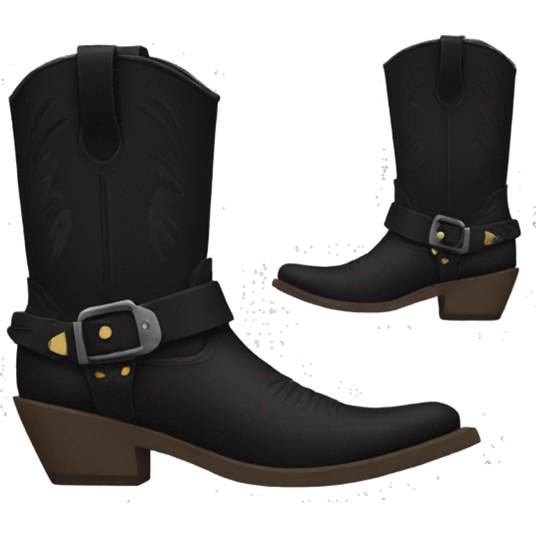 Black western boots emoji