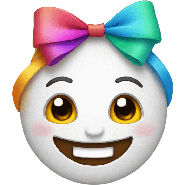 Smile emoji with bow  emoji