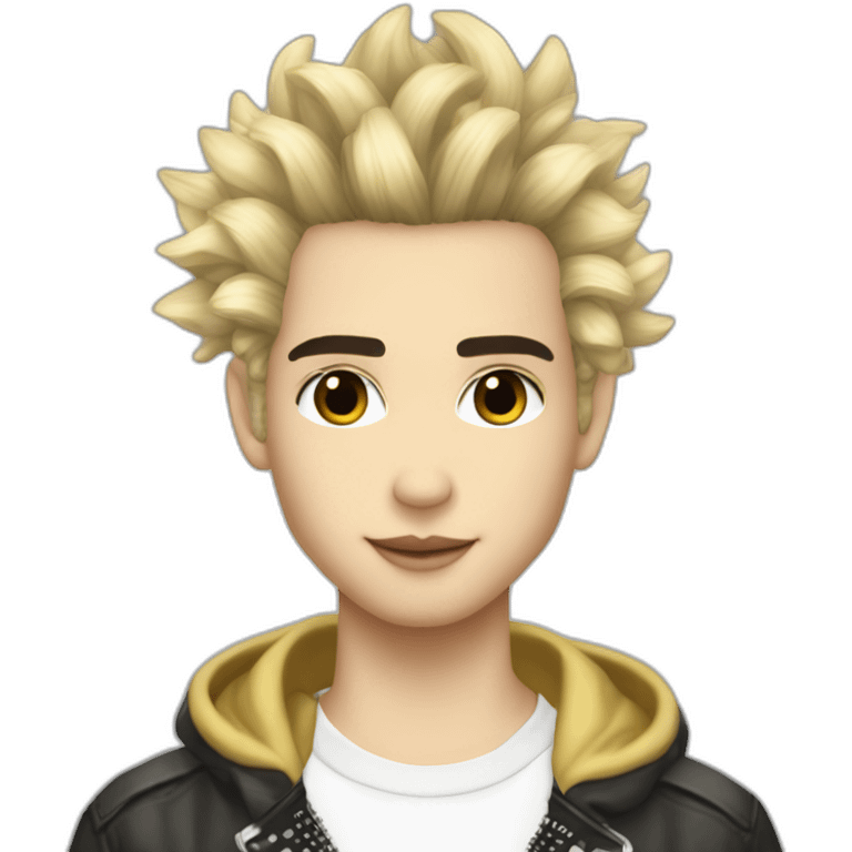 Bill Kaulitz blonde hair curly emoji