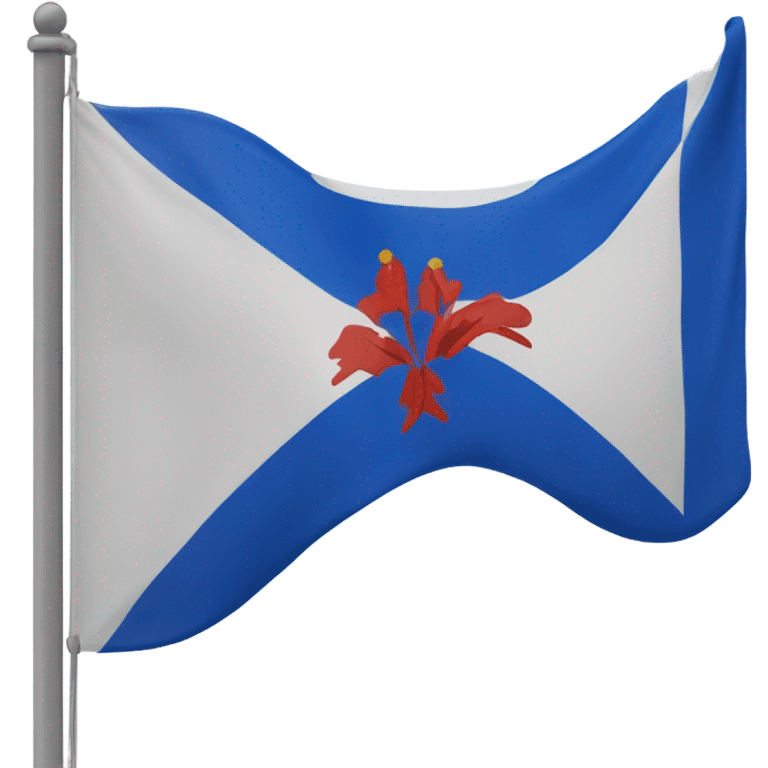 Drapeau Galice cadre blanc avec barre de travers bleu  emoji