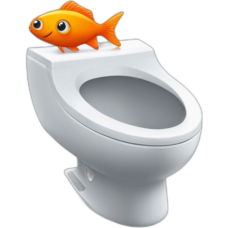 Poisson rouge dans des toilettes emoji