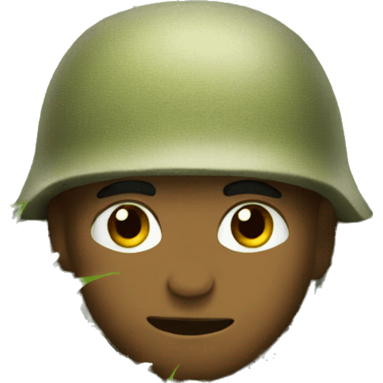 soldier hiding in grass emoji