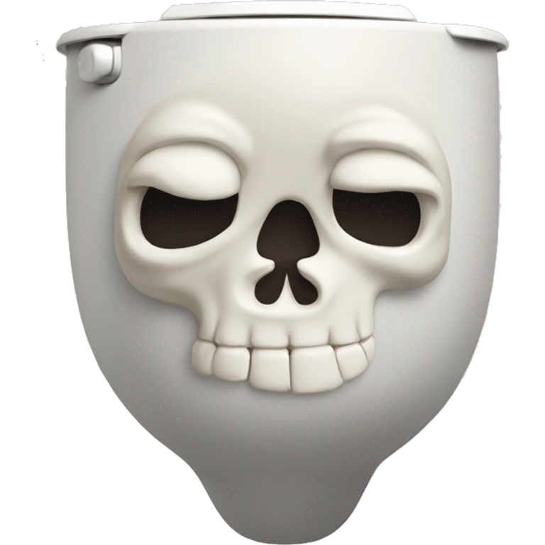 Skibidi toilet with skull head emoji