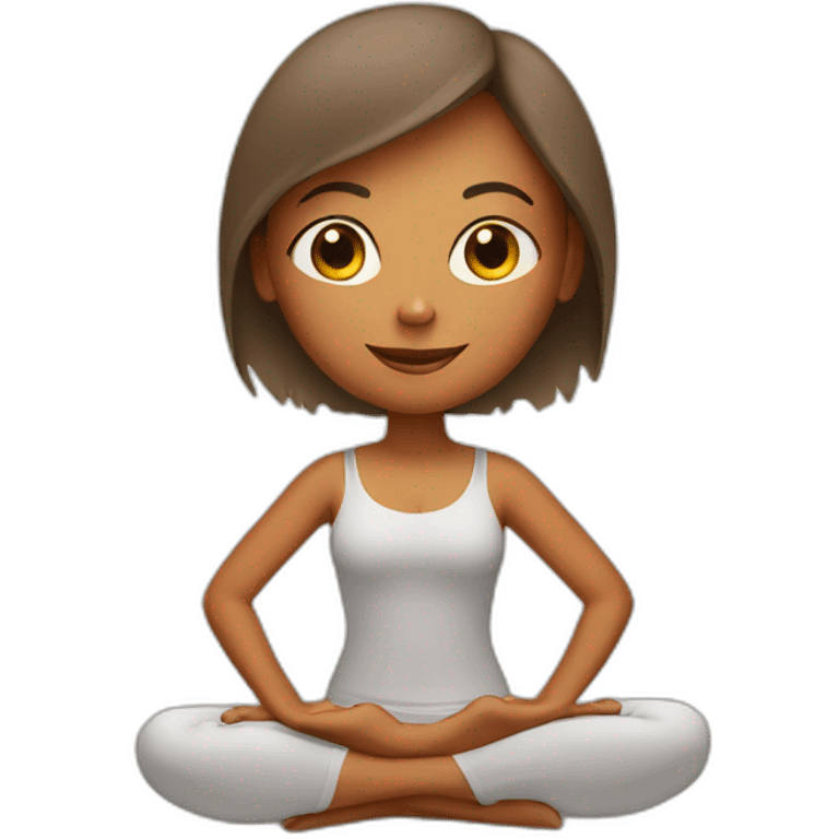 yoga tan girl emoji