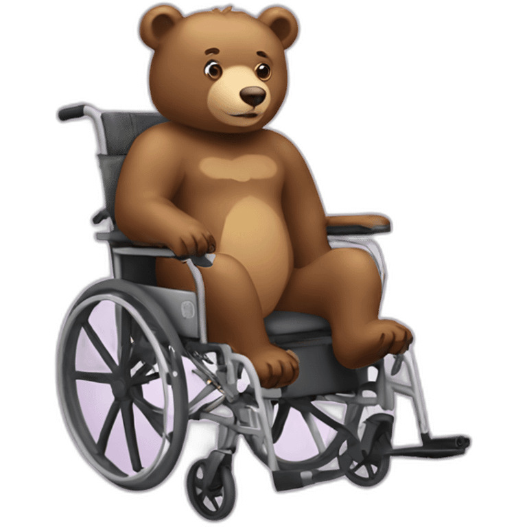 Disabled bear emoji