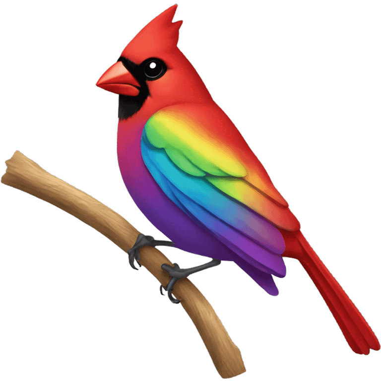 Cardinal rainbow emoji