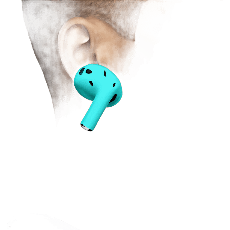 Cyan AirPods  emoji